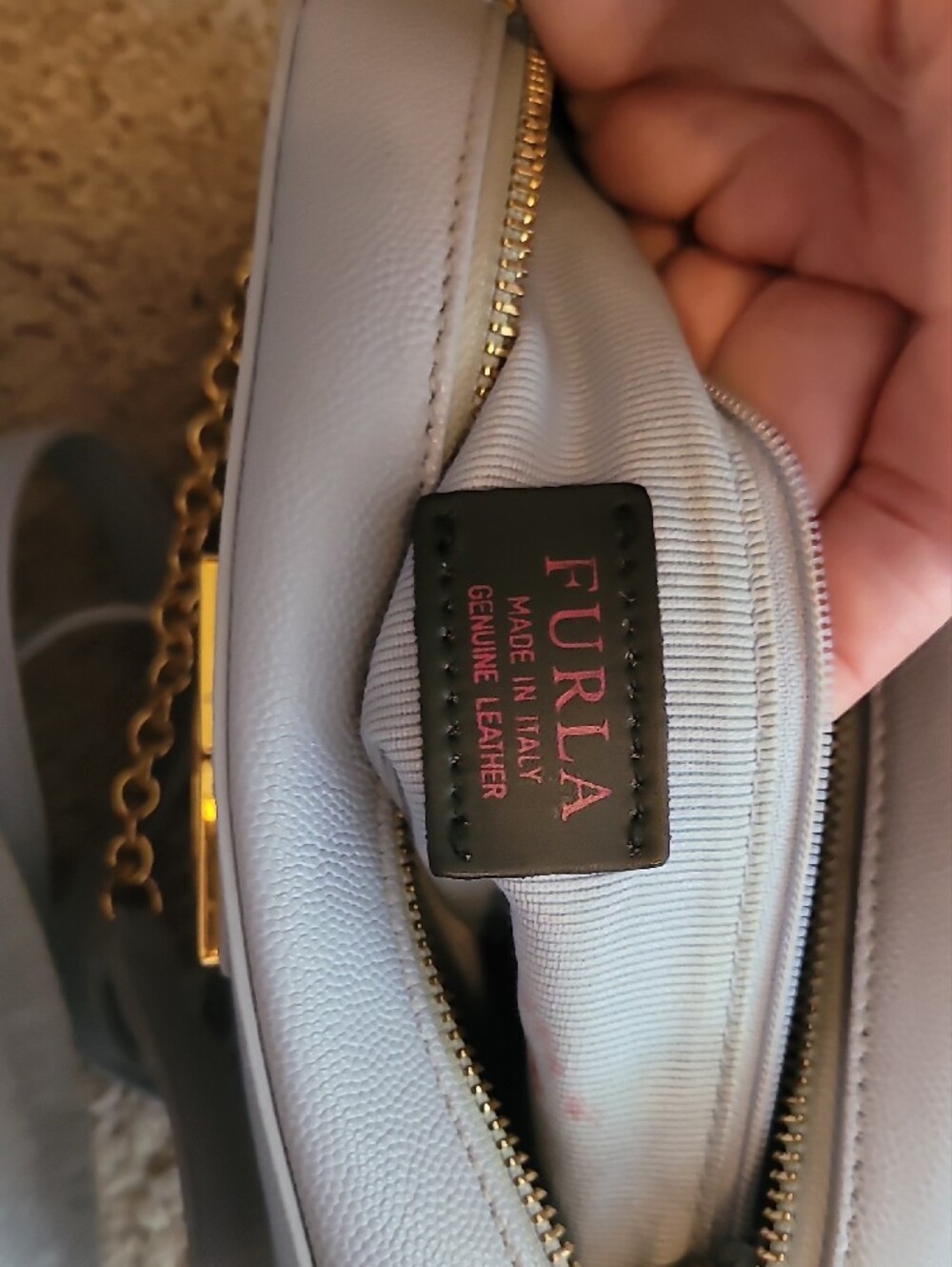 Furla Brava Mini Crossbody Bag In Bluish Purple EUC - Picture 14 of 15